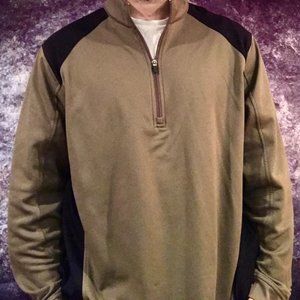 Men's XL Slazenger Brown/Black Q-Zip Pullover